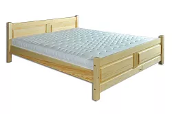 Postel z masivní borovice, dvoulůžko 180x200cm - Šedá