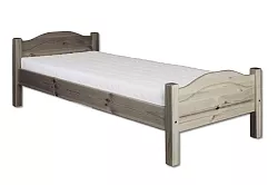 Postel z masivní borovice, jednolůžko 90x200cm - Šedá
