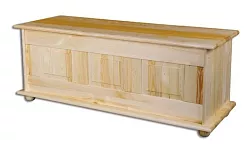 Truhla z masivní borovice 125x45x48cm - Olše