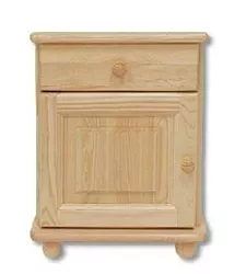 Noční stolek z masivní borovice 42x35x55cm - Šedá