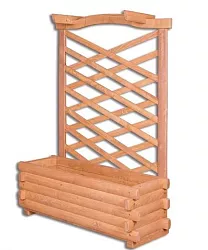 Květináč s pergolou z masivního smrkového dřeva 94x35x130cm - Týk