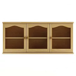 Kuchynská skrinka z masívnej borovice 131x30x60cm - Sivá