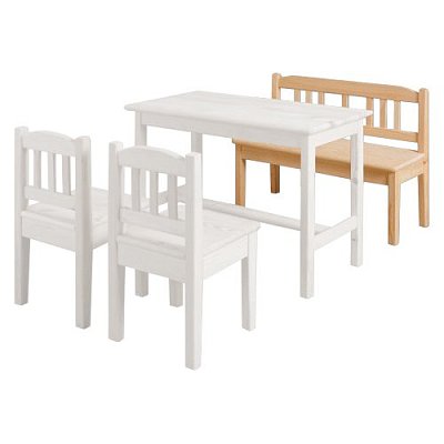 Jídelní lavice dětská z masivní borovice - Borovice