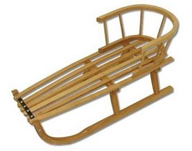 Sánky drevené z masívneho buku dl.90cm - POSLEDNÝ KUS