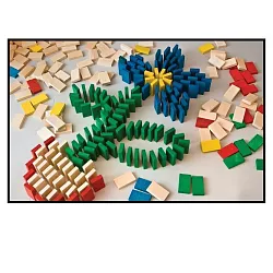 Domino farebné drevené 800 ks