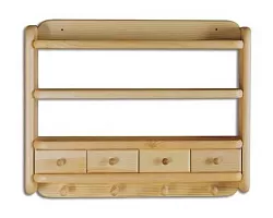 Police s věšáky 50x10x40cm - Šedá