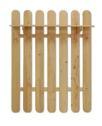 Věšáková stěna z masivní borovice 81x22x102cm - Olše - DOPRODEJ