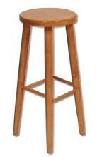 Dřevěný taburet (70 cm) - Ořech