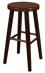 Dřevěný taburet (60 cm) - Šedá