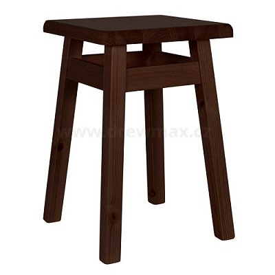 Drevený taburet v.45cm - Orech