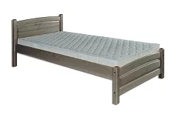 Postel z masivní borovice, jednolůžko 100x200cm - Šedá