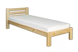 Posteľ z masívnej borovice, jednolôžko 100x200cm - Sivá