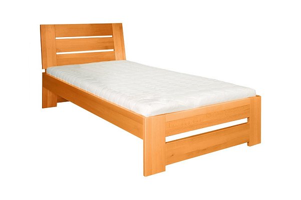 Postel z masivního buku, jednolůžko 90x200cm - Buk-olše