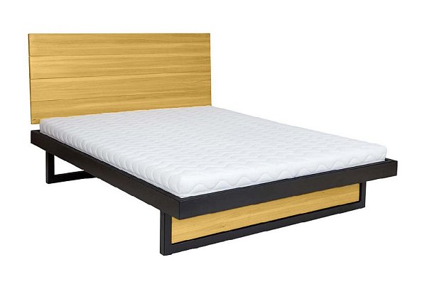 Postel z masivního přírodního dubu, dvoulůžko 160x200cm - Dub přírodní