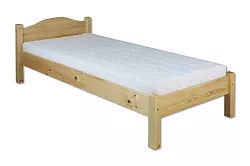 Postel z masivní borovice, jednolůžko 80x200cm - Šedá