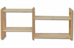 Polica s voliteľnou šírkou v.44xhl.19cm - Sivá