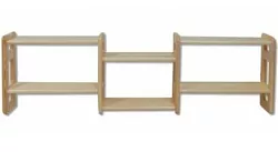 Polica s voliteľnou šírkou v.44xhl.19cm - Sivá