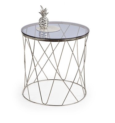 Konferenčný stolík Selena 55x55cm - Dymová chróm