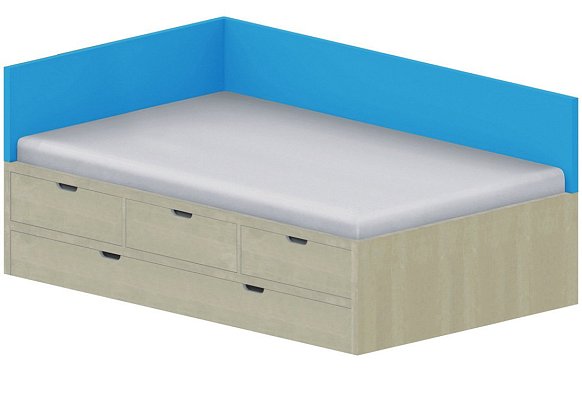Dětská postel 120x200cm s úložným prostorem Anna - Marmara blue