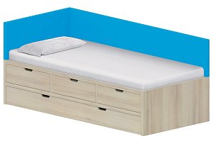 Lôžko drevodekor 90x200cm - Marmara blue