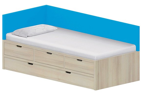 Lôžko drevodekor 90x200cm - Marmara blue