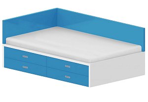 Dětská postel 120x200cm s úložným prostorem Gita - Marmara blue