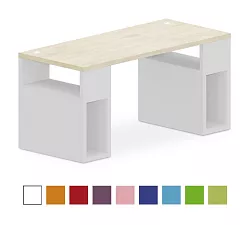 Stôl s úložnými podnožami 160x70cm - Chilli red