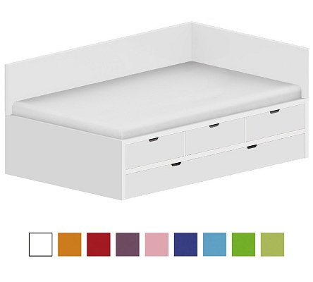 Lôžko biele 120x200cm - Brillint white