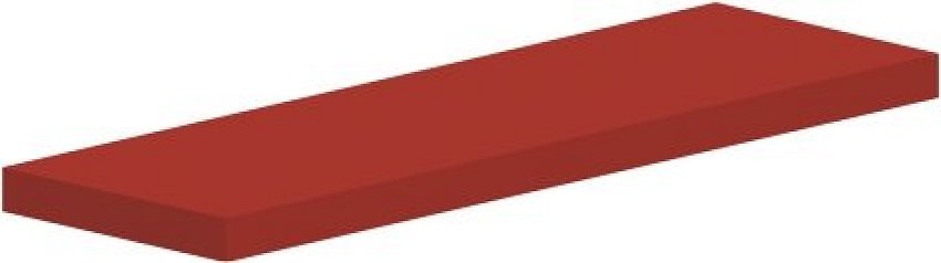 Polica rovná 80x25x3, 6cm - Brillint white