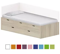 Dětská postel 90x200cm s úložným prostorem Anna - Chilli red