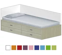 Lôžko drevodekor 90x200cm - Chilli red