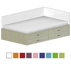 Lôžko drevodekor 120x200cm - Brillint white