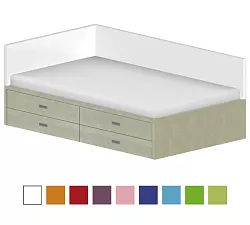 Lôžko drevodekor 120x200cm - Chilli red