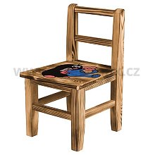 Jídelní židlička Krteček z masivního smrku -27x27x45cm v.24cm 