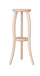 Stojan na květiny s poličkami z bukového dřeva výška 75cm - Šedá