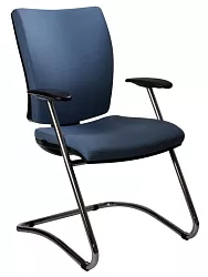 Konferenčná stolička - 1580/S Gala - Koženka modrá