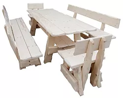 BEN - zahradní set z masivního smrkového dřeva - Dub lak