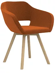 Čalúnené kresielko - Belen Wood - Hnedá