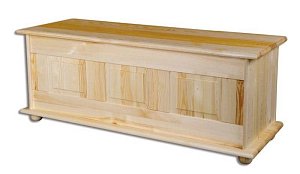 Truhla z masivní borovice 125x45x48cm - Surova