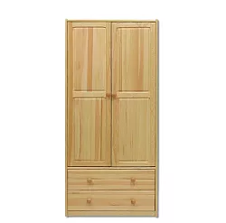 Skriňa dverová z masívnej borovice 84x45x180cm - Sivá