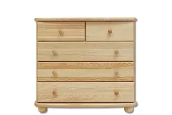 Komoda zásuvková z masivní borovice 85x42x76cm - Šedá