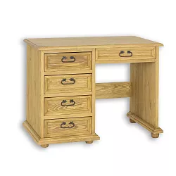 Písací stôl z masívnej borovice, svetlý včelí vosk - Rustikal