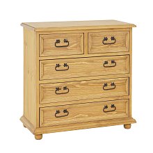 Komoda zásuvková z masívnej borovice, svetlý včelí vosk - Rustikal
