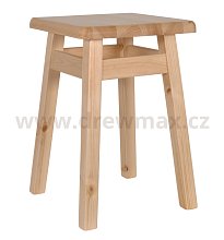 Dřevěný taburet v.45cm - Surový