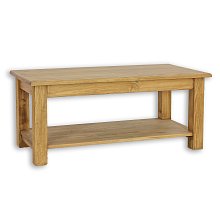 Konferenčný stolík z masívnej borovice, 75x52x75 cm - Rustikal