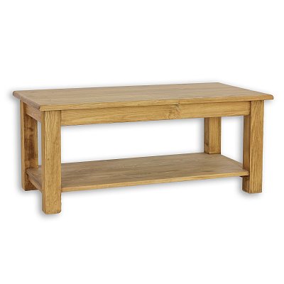 Konferenčný stolík z masívnej borovice, 75x52x75 cm - Rustikal