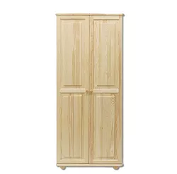 Skriňa dvojdverová šatníková z masívnej borovice 80x60x190cm - Sivá