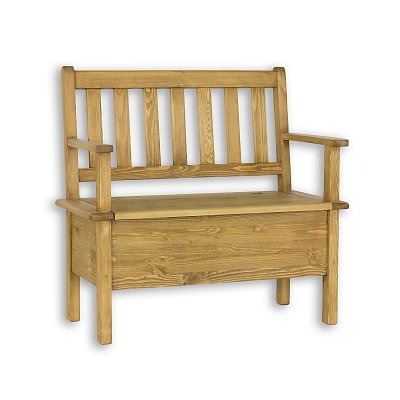 Jedálenská lavica z masívnej borovice, 120x96x53 - Rustikal