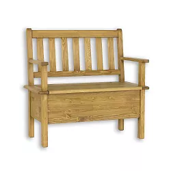 Jídelní lavice z masivní borovice, 150x96x53 cm - Rustikal 