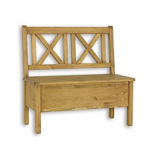 Jedálenská lavica z masívnej borovice, 150x96x53 cm- Rustikal